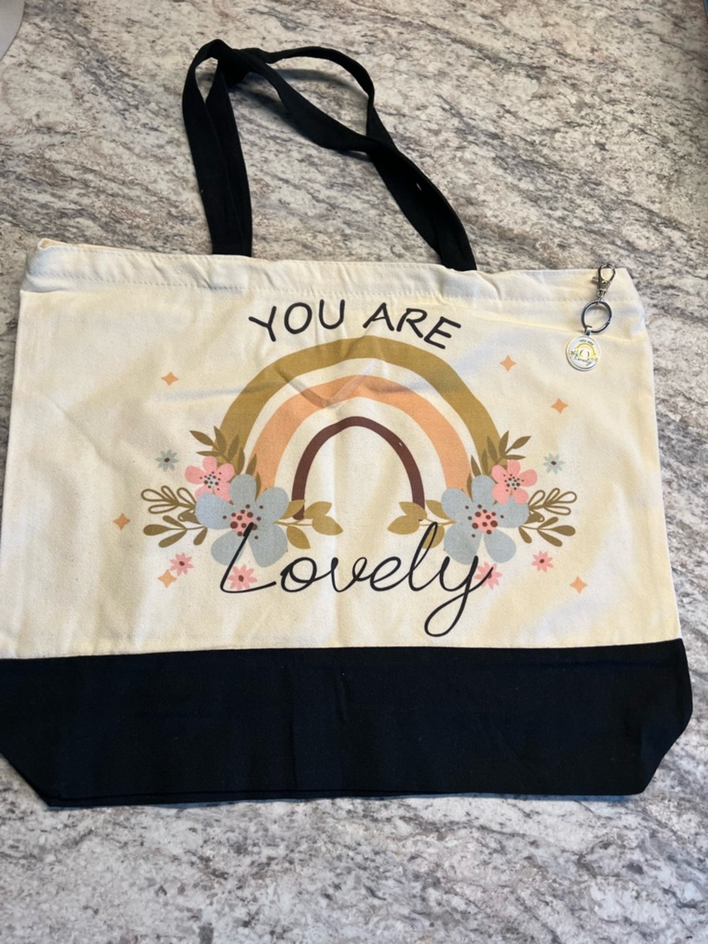 Buy Now - Canvas Tote Bag and Keychain Purse Charm with 2 extra Thank You gifts